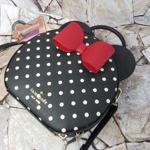 Arrives Before Christmas Polka Dot Crossbody Black Minnie Mouse Kate Spade
